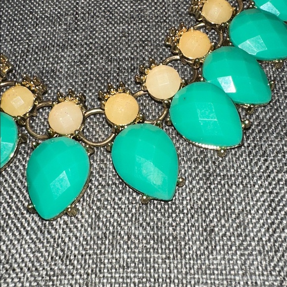 Elegant Gold and Turquoise Necklace - Picture 2 of 3